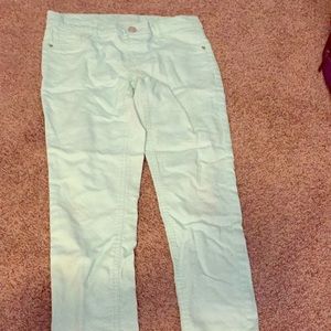 Mint green justice jeans